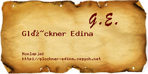 Glöckner Edina névjegykártya
